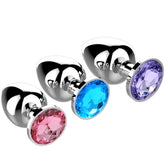 Metallic Gem Anal Plug – Stainless Steel Jewel Base