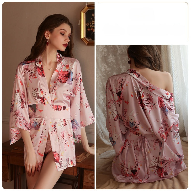Sakura Silk Kimono Lingerie Set