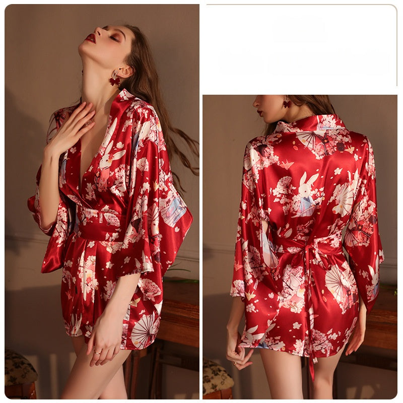 Sakura Silk Kimono Lingerie Set