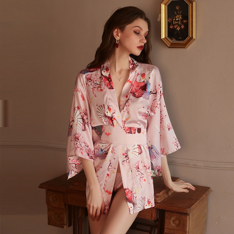 Sakura Silk Kimono Lingerie Set