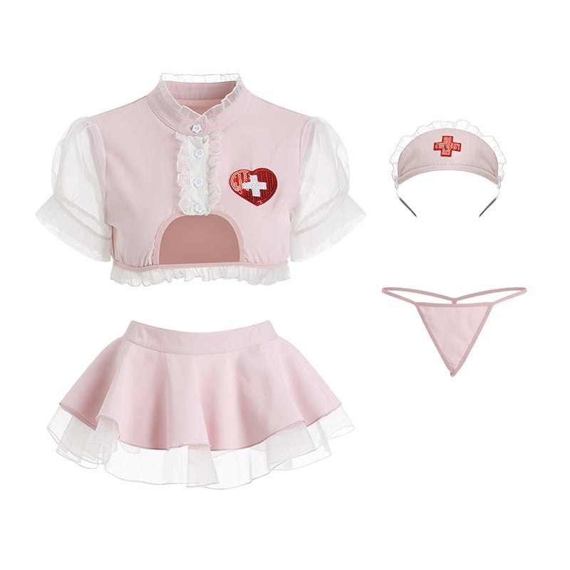 Pink Heart Healer Nurse Lingerie Set